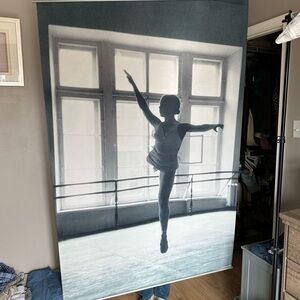 NEW IN BOX POTTERY BARN TEEN WALL CANVAS MURAL BALLERINA 4x 6’ DANCE STUDIO RARE